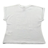 Naice T-Shirt Girocollo Tinta Unita con Stampe per Bambina 24135 BIANCO NAICE 