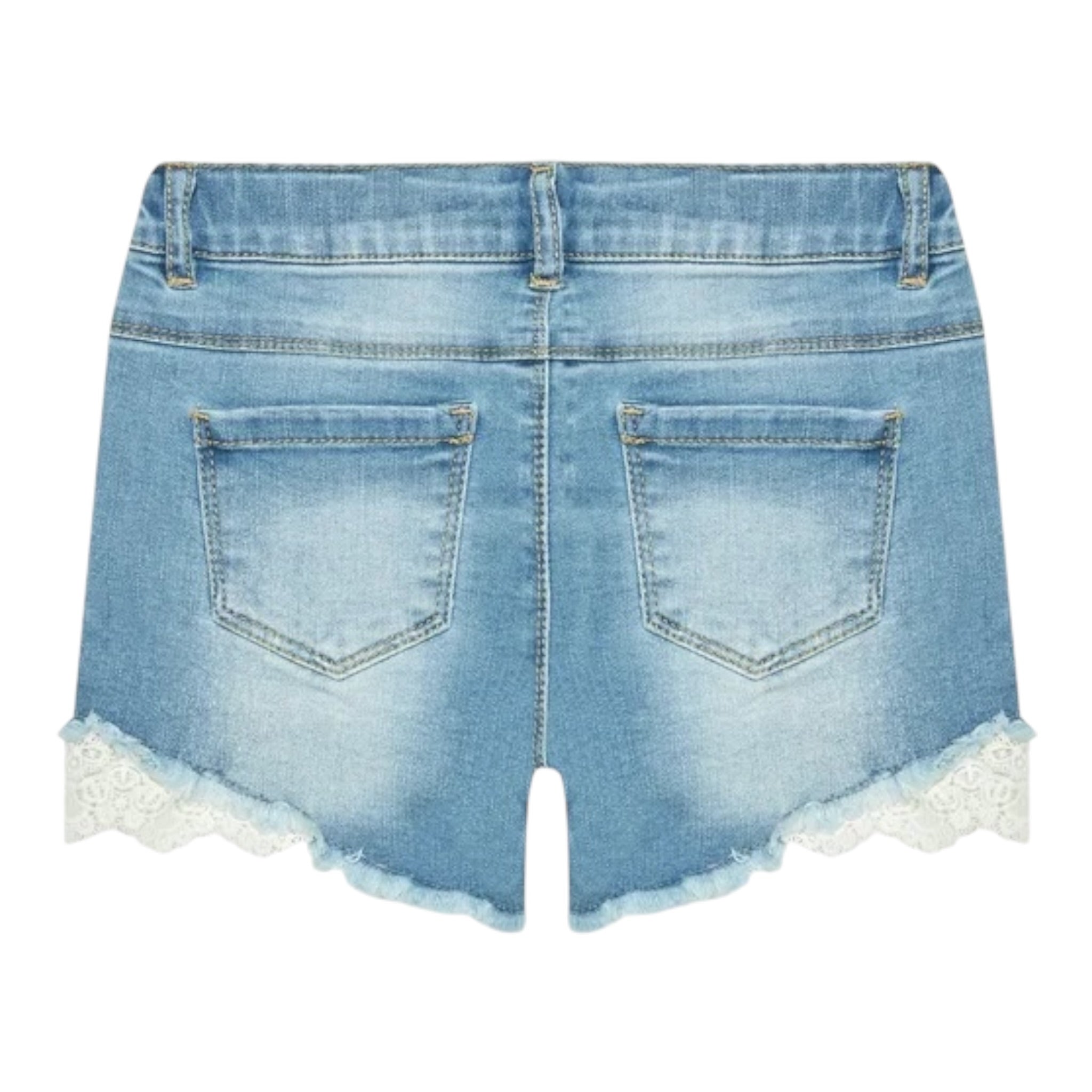 Name It Short In Denim tinta unita con Ricami Azzurro per Bambina 13197440 AZZURRO NAME IT 