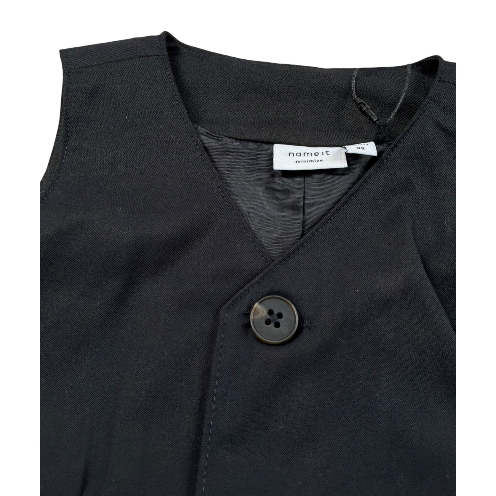 Name.It Gilet tinta unita Nero per Bambino 13132878 NERO NAME.IT 