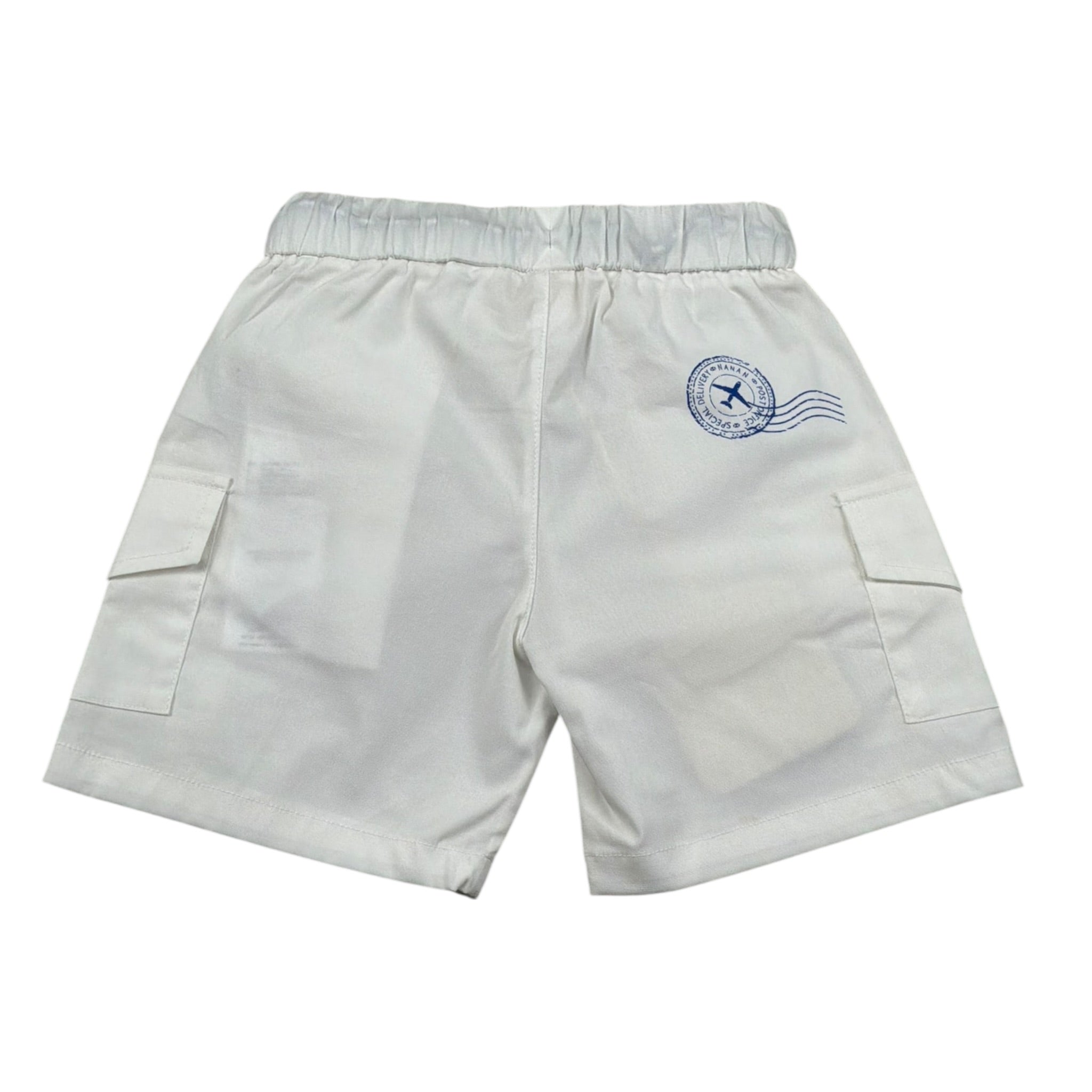 Nanan Bermuda tinta unita Cn Elastico In Vita Bianco per Neonato E2416712B BIANCO NANAN 