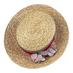 Nanan Cappello tinta unita di Paglia Beige per Bambina E24487MDF BEIGE NANAN 