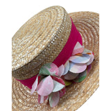 Nanan Cappello tinta unita di Paglia Beige per Bambina E24487MDF BEIGE NANAN 