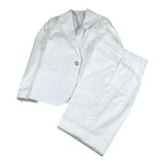 Neill Katter Completo 2 Pezzi Giacca-Pantalone Tinta Unita per Bambino 72219 BIANCO NEILL KATTER 