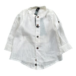 Never Too Camicia tinta unita con Colletto Coreano Panna per Neonato NT1232N PANNA NEVER TOO 