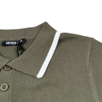 Never Too Polo Mezza Manica tinta unita Verde per Bambino NT2371B VERDE NEVER TOO 