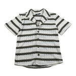 Never Too Camicia tinta unita con Fantasia A Righe Panna per Bambino NT2430N PANNA NEVER TOO 