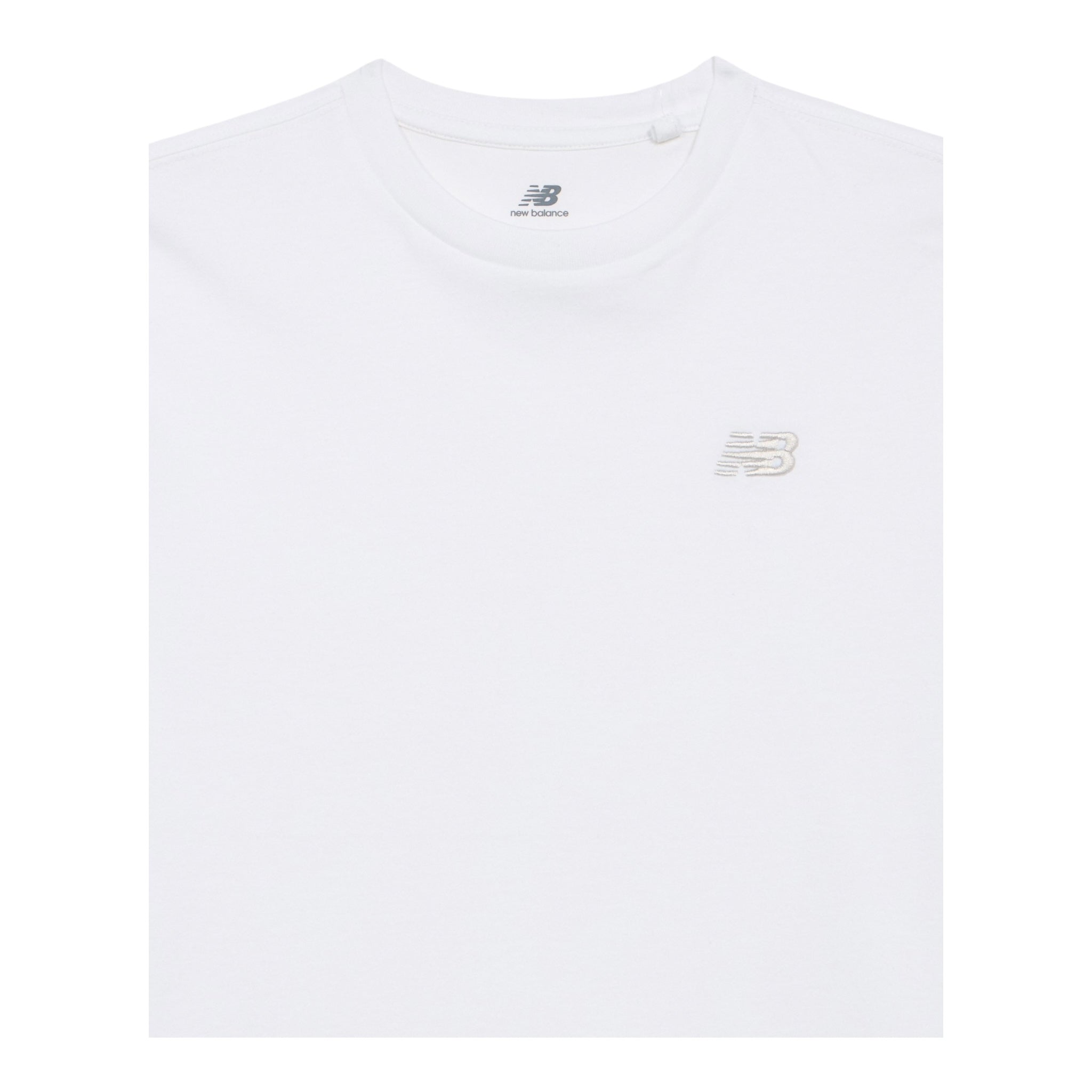 New Balance T-Shirt Girocollo Tinta Unita con Logo per Bambino LAKB0001 BIANCO NEW BALANCE 