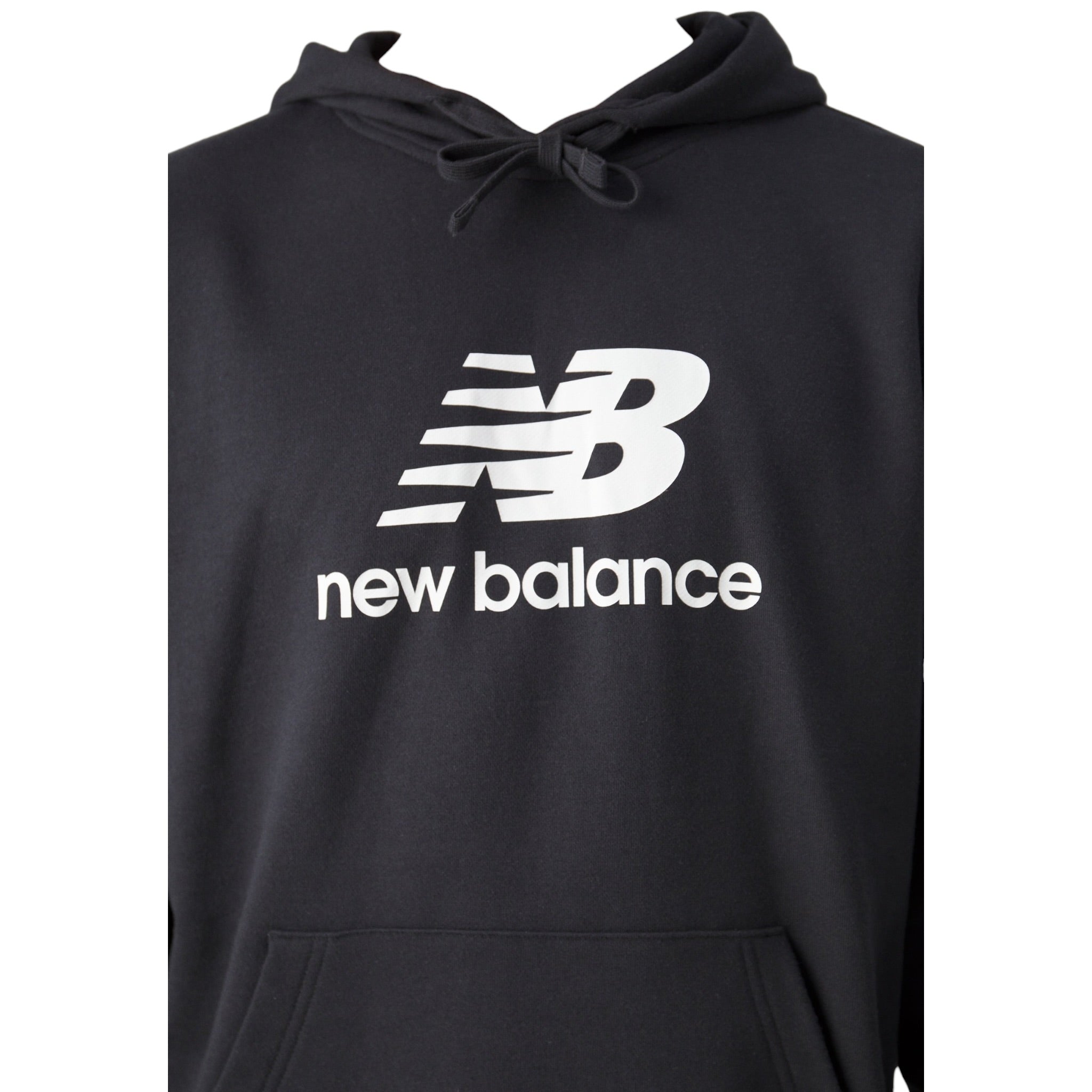 New Balance Felpa Chiusa con Cappuccio Tinta Unita con Logo per Bambino LAKB0062 NERO NEW BALANCE 