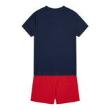 New Balance Completo 2 Pezzo T-Shirt-Bermuda Bicolore per Bambino LAKB0103X BLU/ROSSO NEW BALANCE 