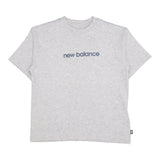 New Balance T-Shirt Girocollo Tinta Unita con Logo per Bambino LAKB0174 GRIGIO NEW BALANCE 