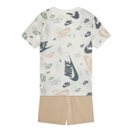Nike Completo 2 Pezzi T-Shirt-Bermuda Tinta Unita per Neonato 86N043N BIANCO/BEIGE NIKE 