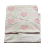 Ninnaoh Coperta Tinta Unita con Fantasia Cuori per Neonata E21COP14 BIANCO NINNAOH 