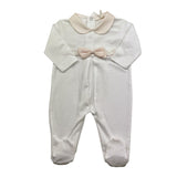 Ninnaoh Tutina Tinta Unita con Applicazioni per Neonata E25T1 BIANCO NINNAOH 