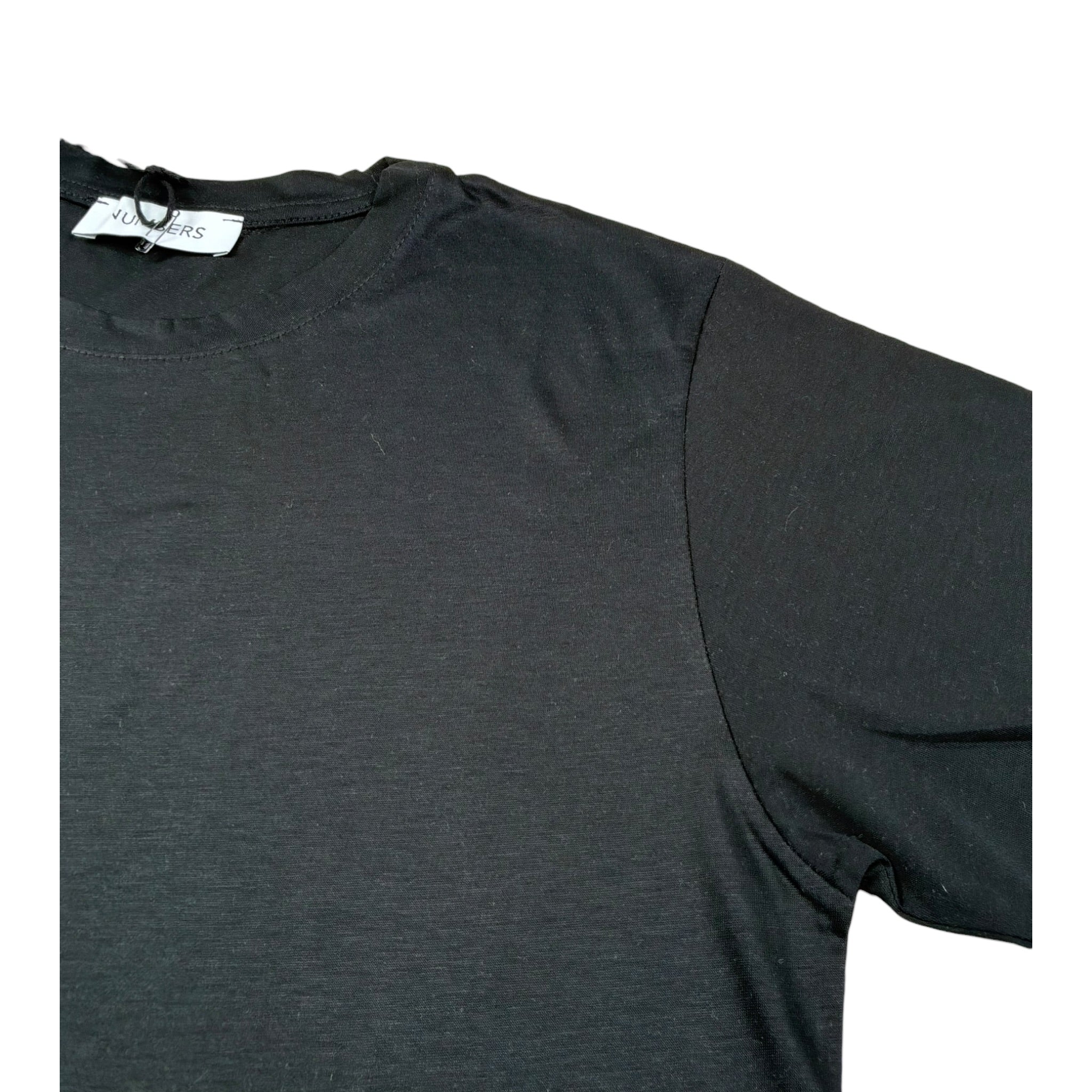 Numbers T-Shirt Girocollo Tinta Unita per Neonato NU02N NERO NUMBERS 
