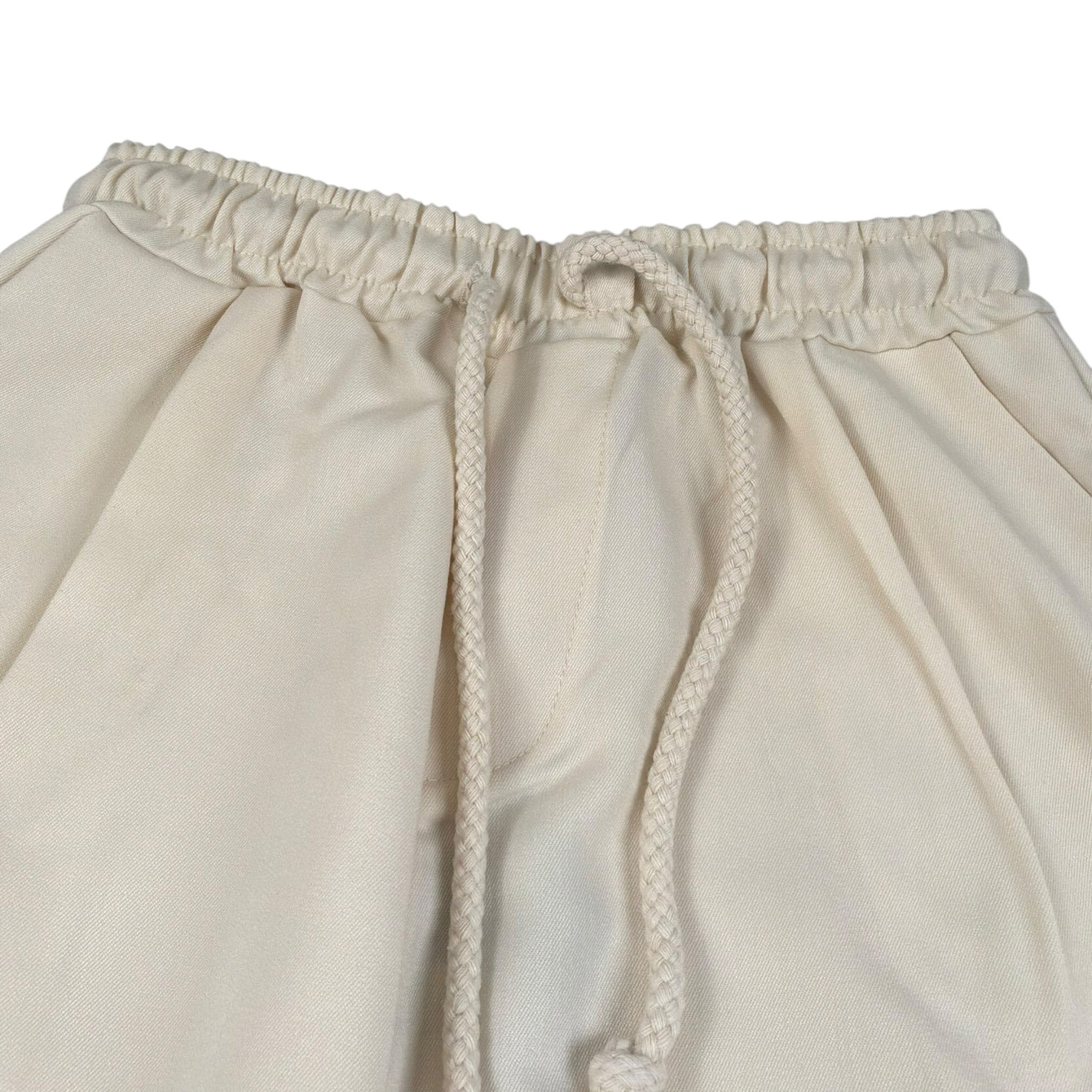 Numbers Pantalone Tinta Unita con Elastico In Vita per Bambino PA120 PANNA NUMBERS 