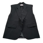 Nunzia Corinna Gilet tinta unita con Stampa In Contrasto Nero per Bambina NJ1416122 NERO NUNZIA CORINNA 