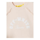 Off-White Felpa Girocollo Tinta Unita con Stampa per Bambina OBBA006S24 ROSA OFF-WHITE 