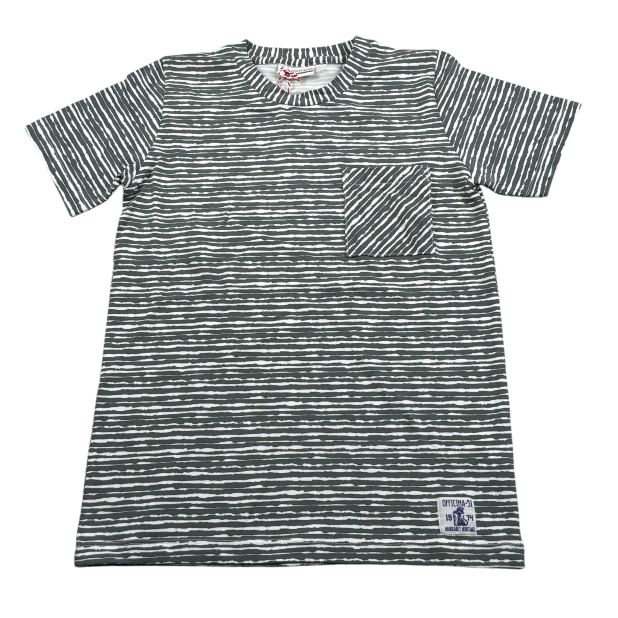 Officina 51 T-Shirt Girocollo tinta unita con Stampa Fantasia Grigio per Bambino 80C24 GRIGIO OFFICINA 51 