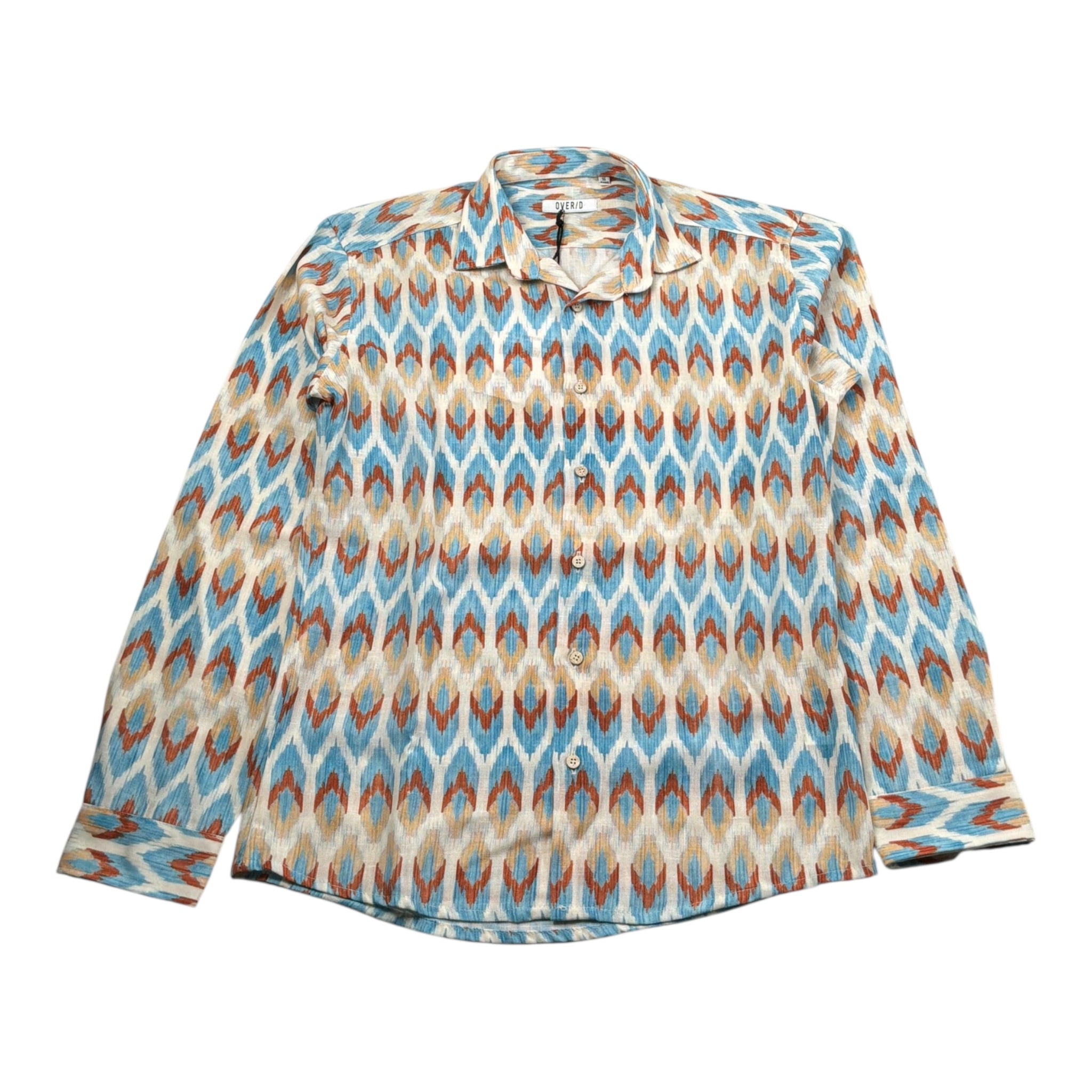 Over-D Camicia Tinta Unita con Fantasia per Bambino K1607SCM BEIGE OVER-D 