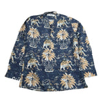Over-D Camicia Tinta Unita con Fantasia per Bambino OK1135SCM BLU OVER-D 