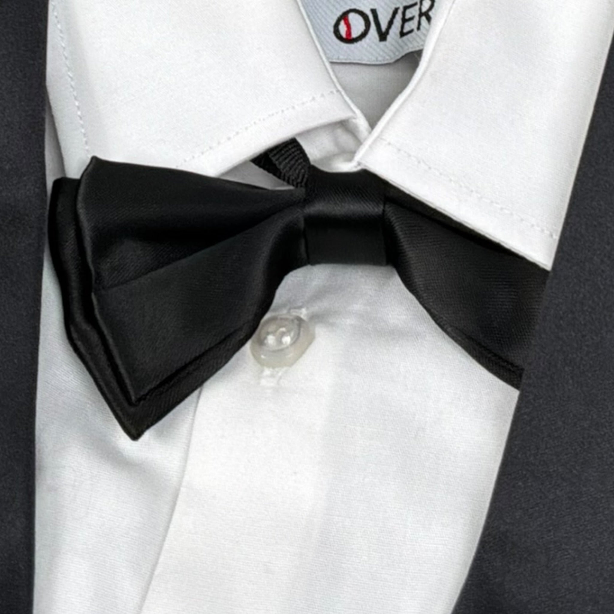Over-D Completo Cerimonia 5 Pezzi Camicia-Giacca-Papillion-Gilet-Pantalone per Bambino OK421AB NERO OVER-D 