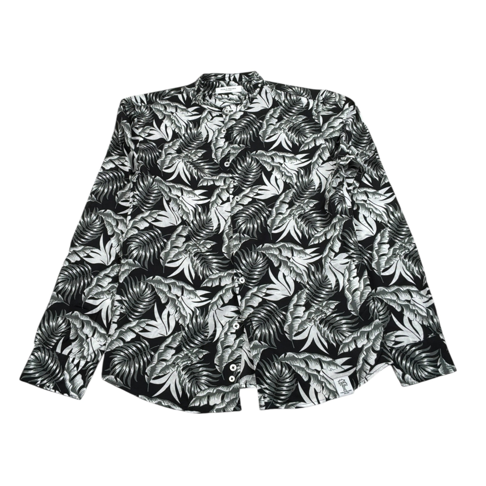 Paolo Pecora Camicia tinta unita con Fantasia Nero per Bambino PP3701 NERO PAOLO PECORA 