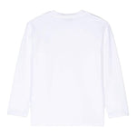 Paolo Pecora Shirt Girocollo Tinta Unita con Stampa per Bambino PP3845 BIANCO PAOLO PECORA 