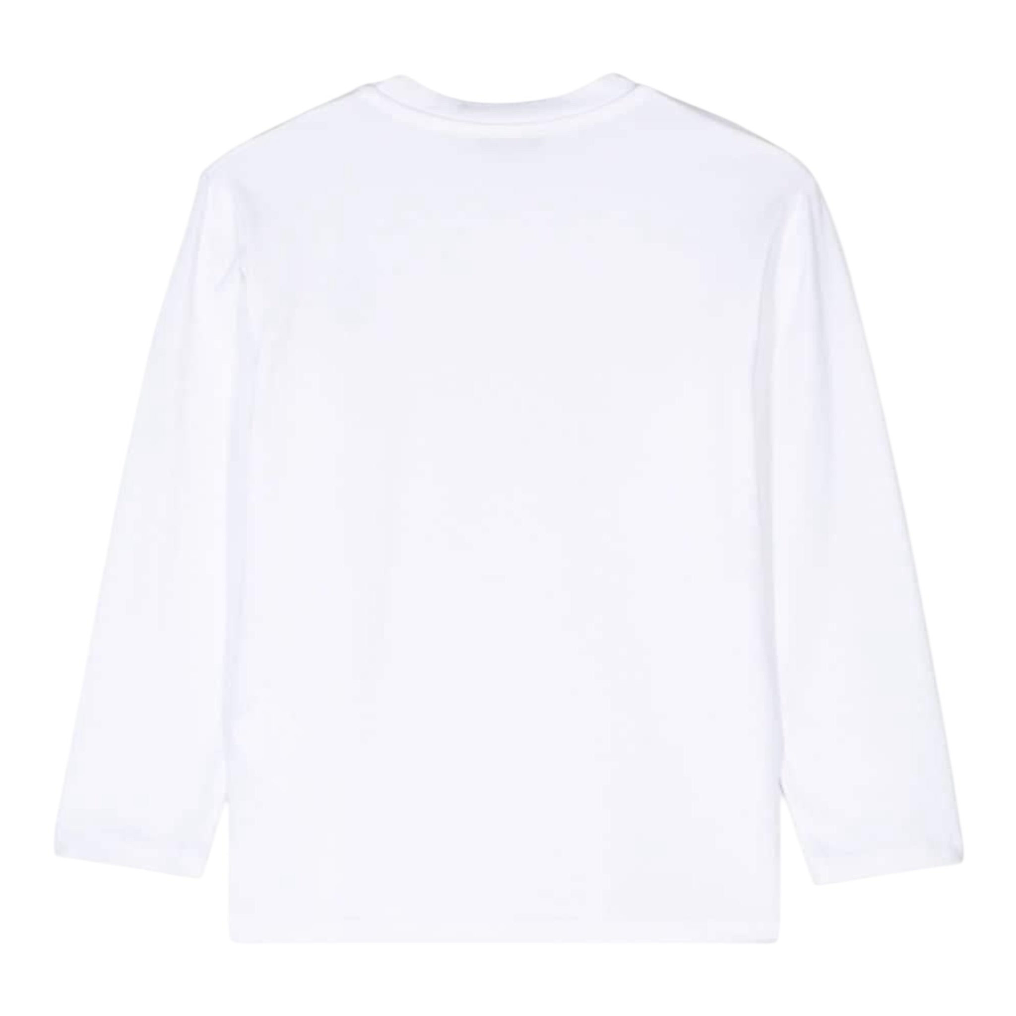 Paolo Pecora Shirt Girocollo Tinta Unita con Stampa per Bambino PP3845 BIANCO PAOLO PECORA 
