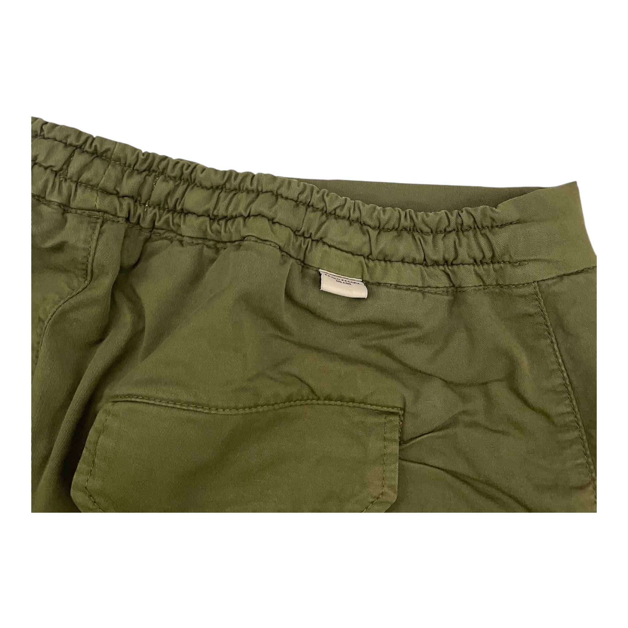 Paolo Pecora Bermuda Tinta Unita con Elastico In Vita per Bambino PP3995 VERDE PAOLO PECORA 