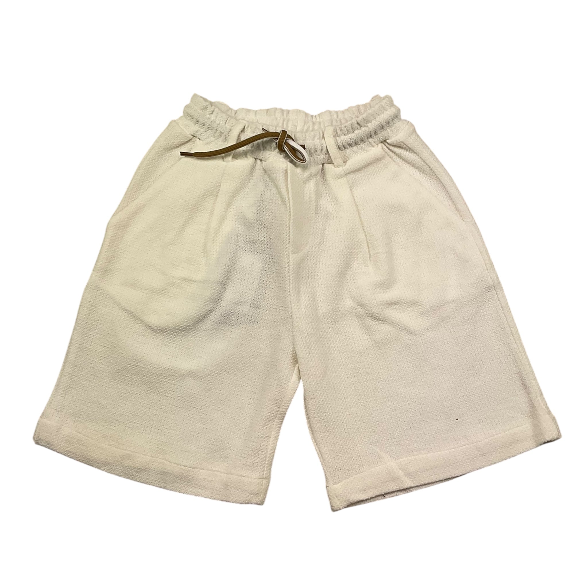 Paolo Pecora Bermuda Tinta Unita con Elastico In Vita per Bambino PP4021 BIANCO PAOLO PECORA 