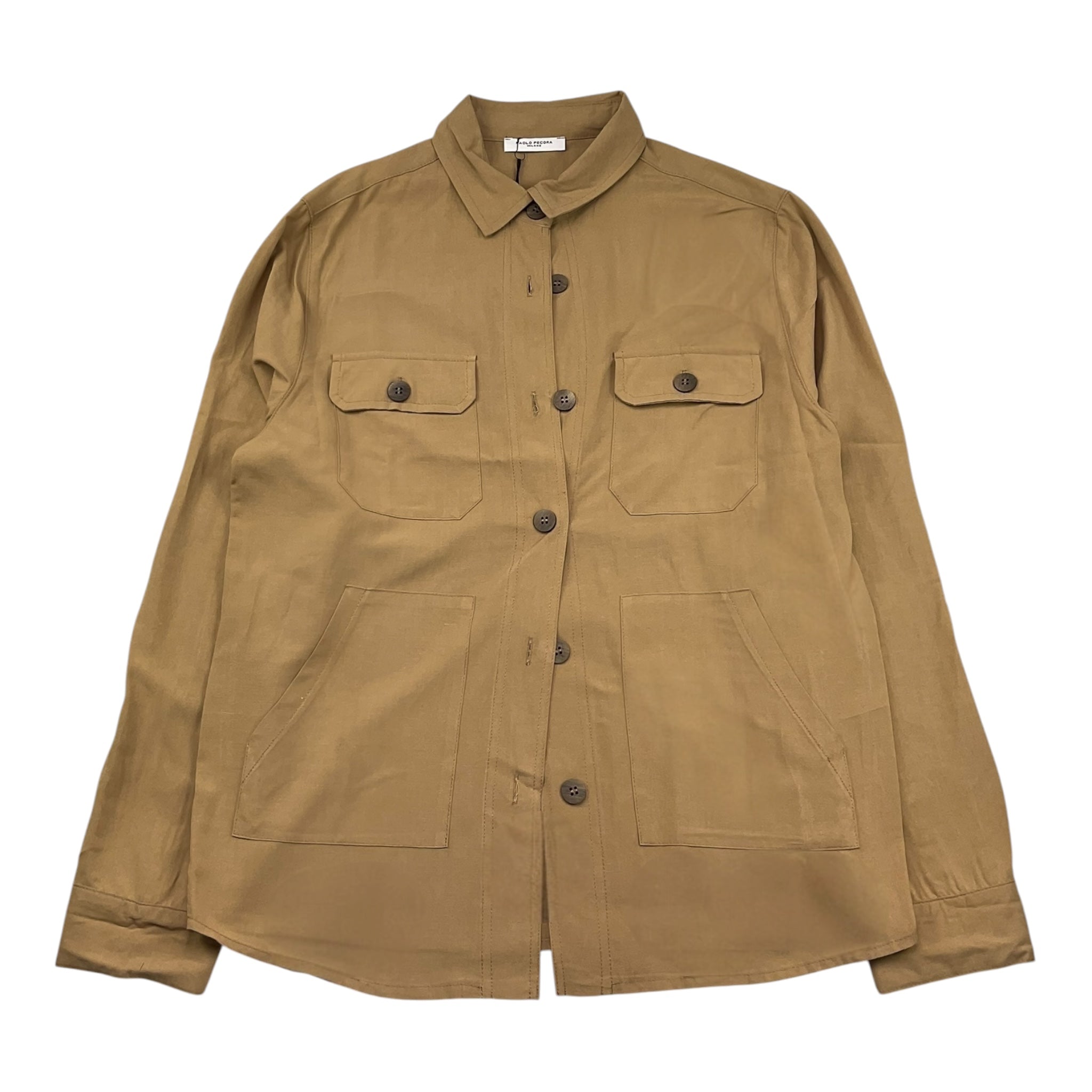 Paolo Pecora Camicia Manica Lunga Tinta Unita per Bambino PP4067 BEIGE PAOLO PECORA 