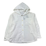 Paolo Pecora Camicia Manica Lunga Tinta Unita con Cappuccio per Bambino PP4216 BIANCO PAOLO PECORA 