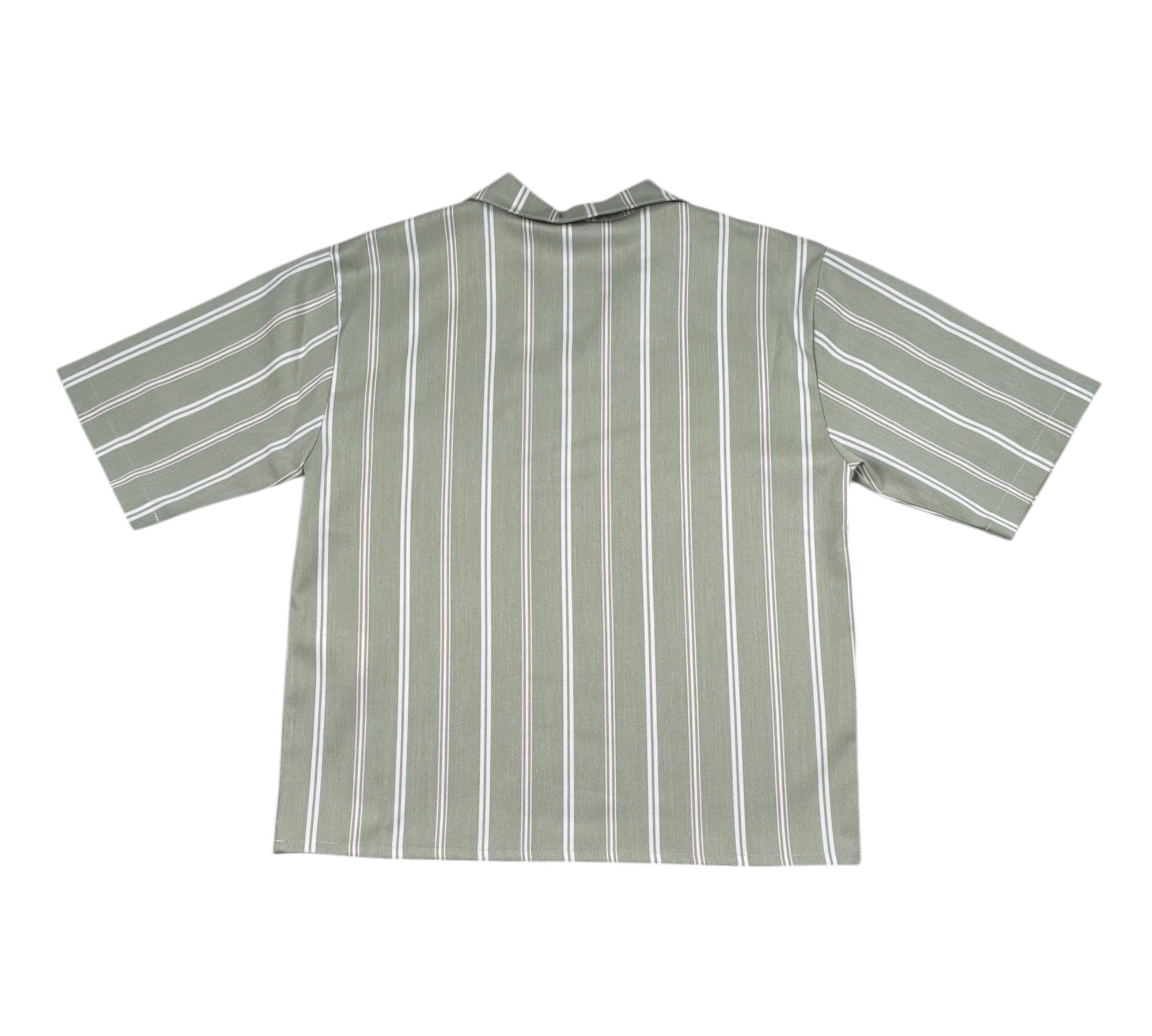 Paolo Pecora Camicia Mezza Manica Fantasia A Righe per Bambino PP42355 VERDE PAOLO PECORA 