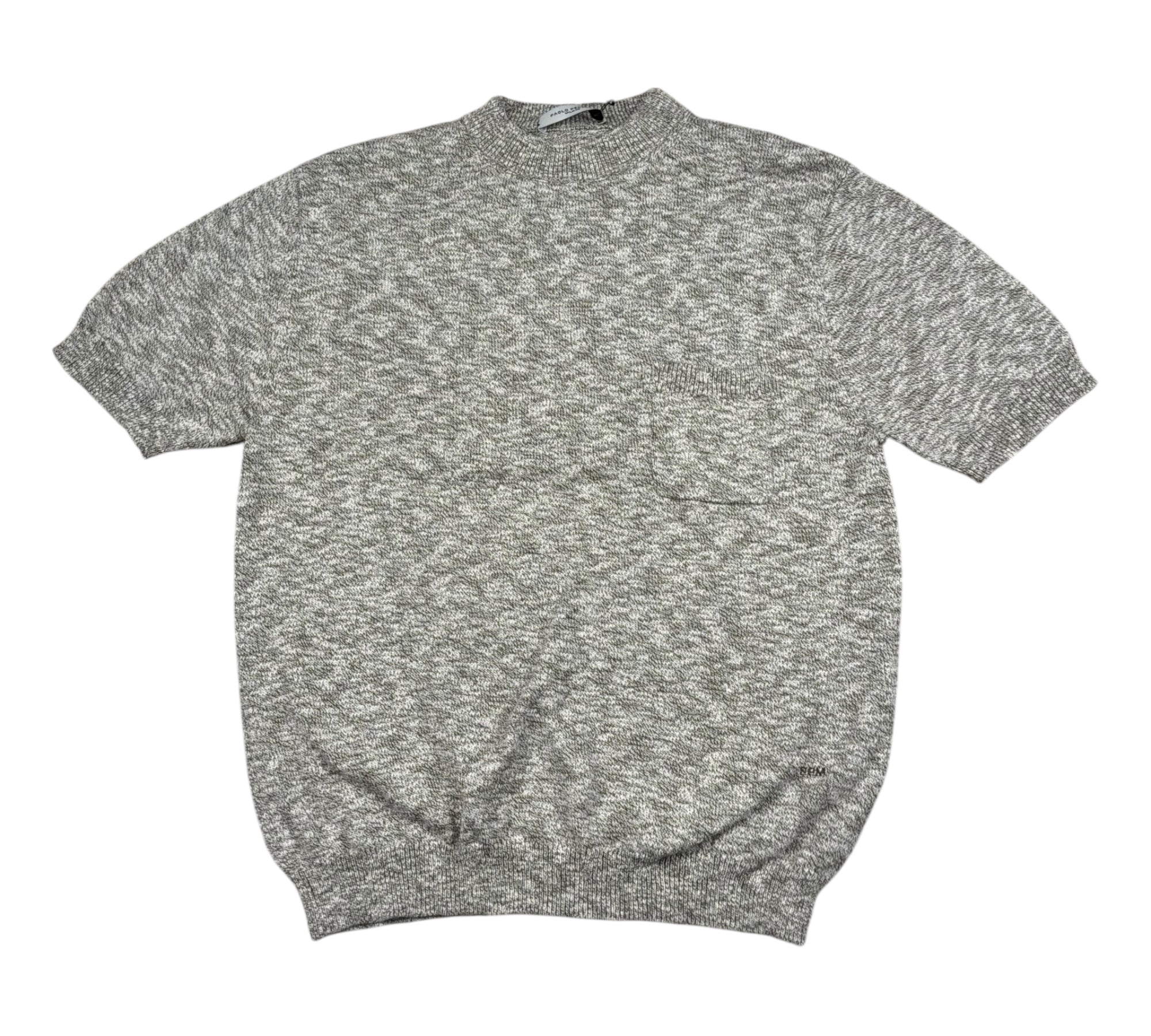 Paolo Pecora T-Shirt In Maglia Tinta Unita con Taschino per Bambino PP4275 VERDE PAOLO PECORA 