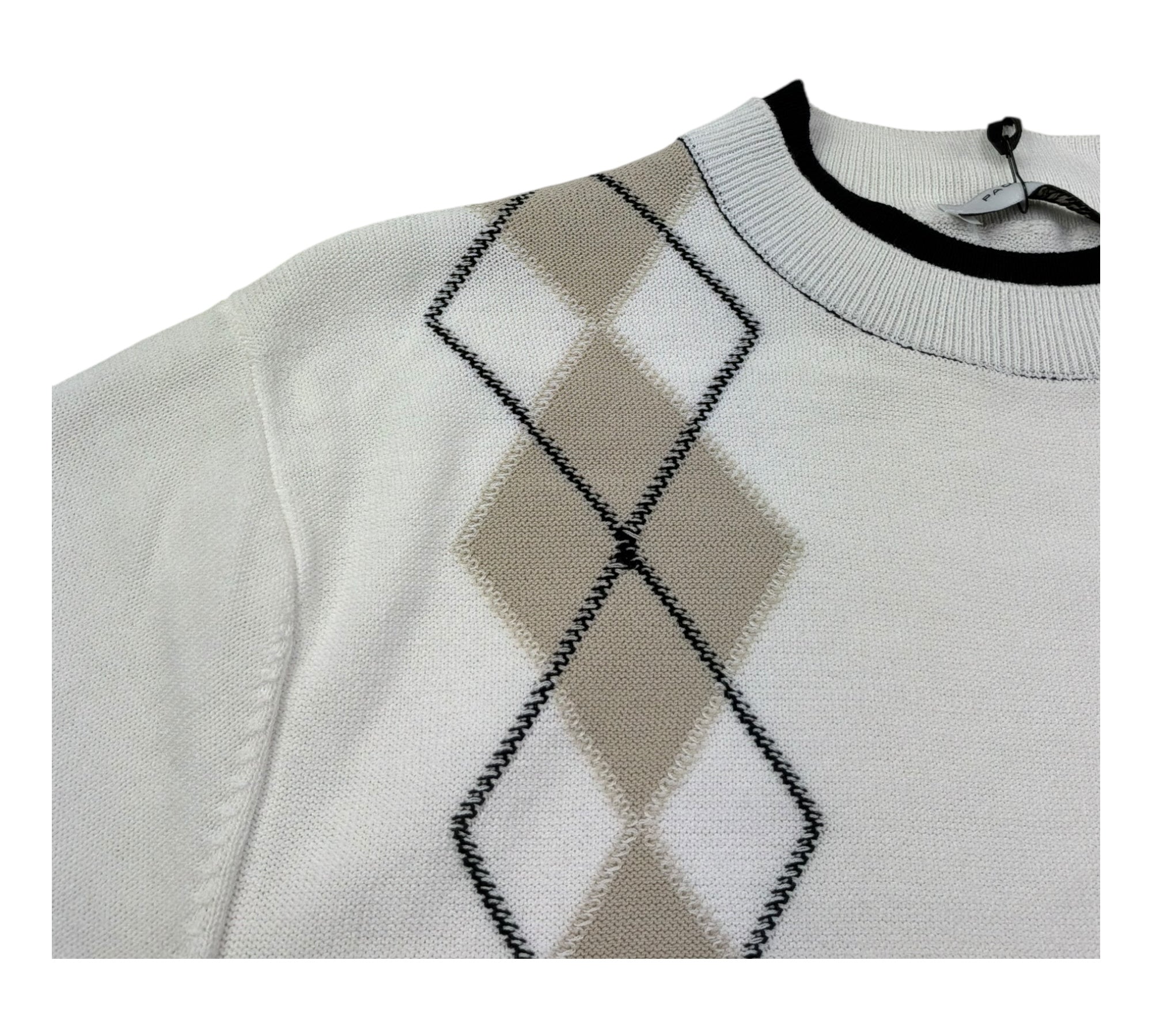 Paolo Pecora T-Shirt Girocollo Tinta Unita con Ricami In Maglia per Bambino PP4284 BIANCO PAOLO PECORA 
