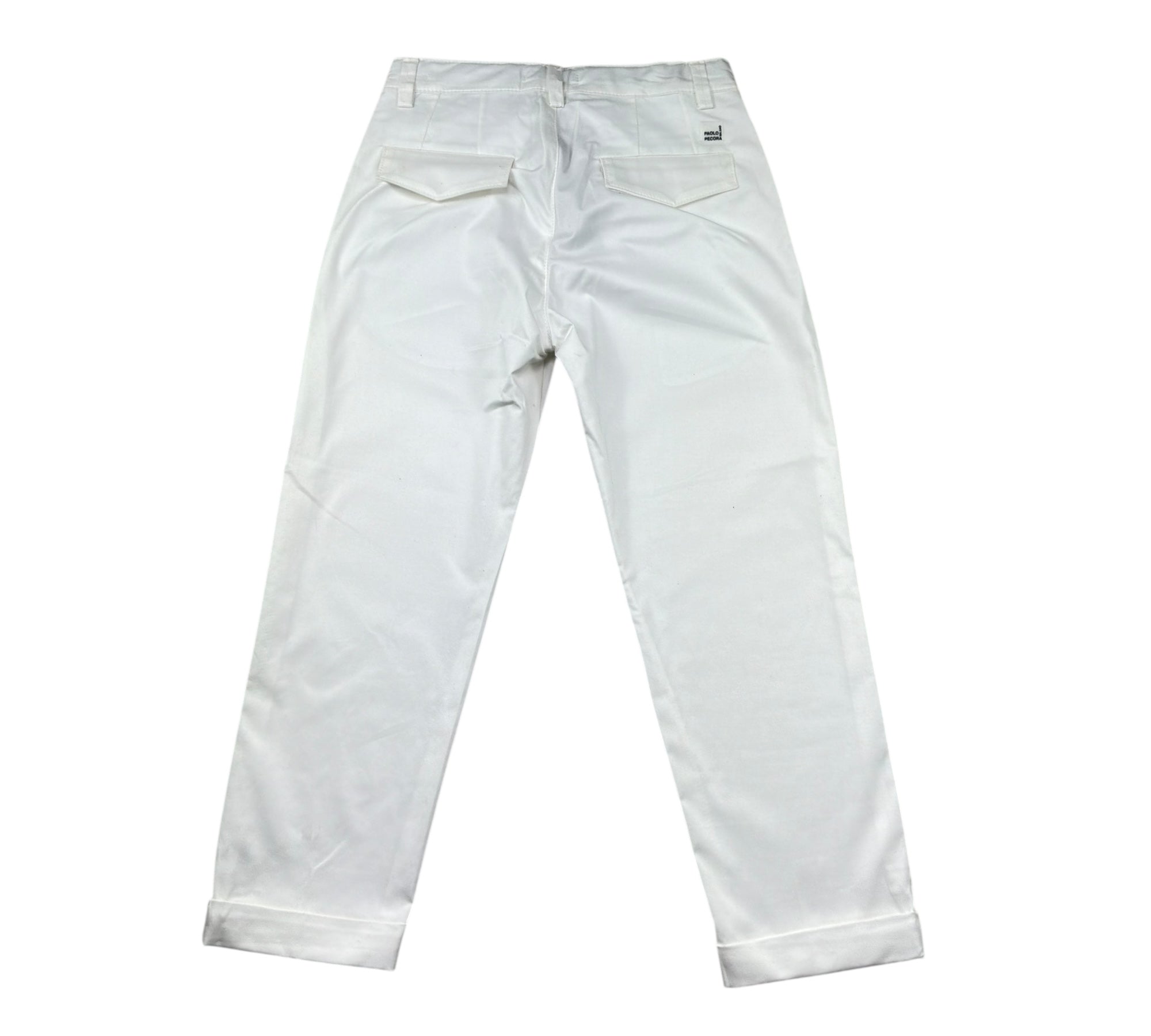 Paolo Pecora Pantalone Tinta Unita con Girovita Regolabile per Bambino PP4312 BIANCO PAOLO PECORA 