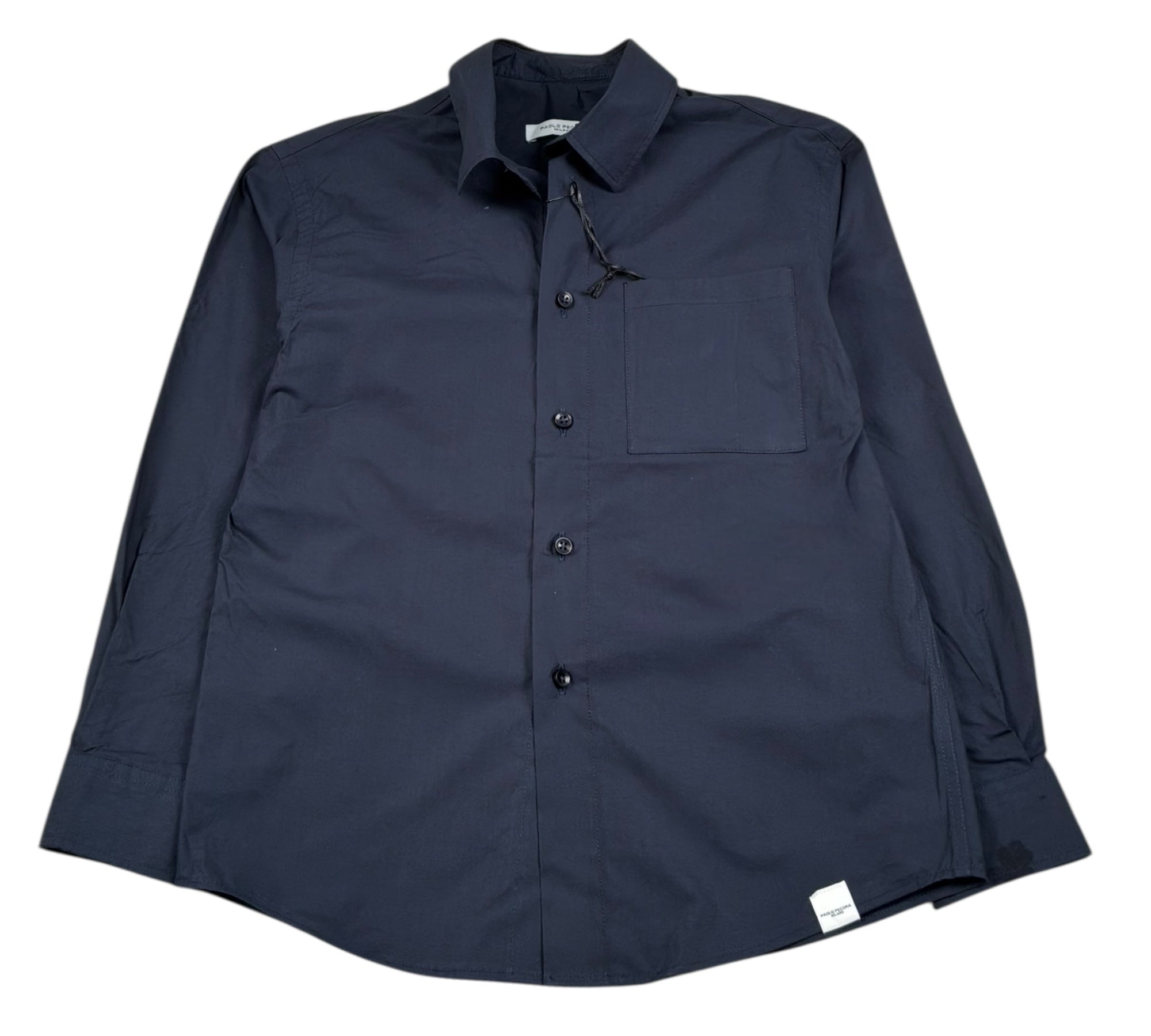 Paolo Pecora Camicia Manica Lunga Tinta Unita per Bambino PP4344 BLU PAOLO PECORA 