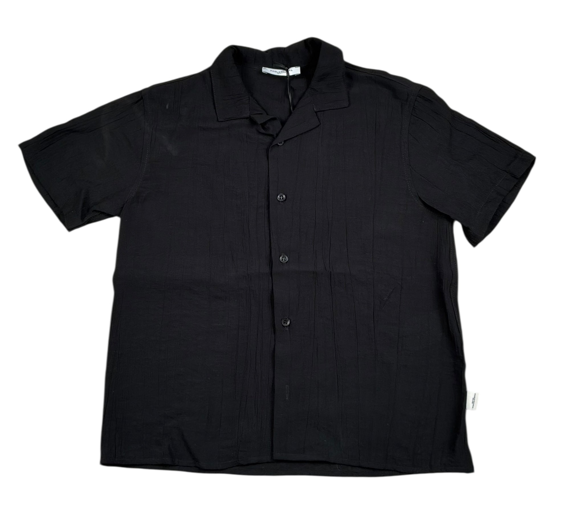 Paolo Pecora Camicia Mezza Manica Tinta Unita per Bambino PP4357 NERO PAOLO PECORA 