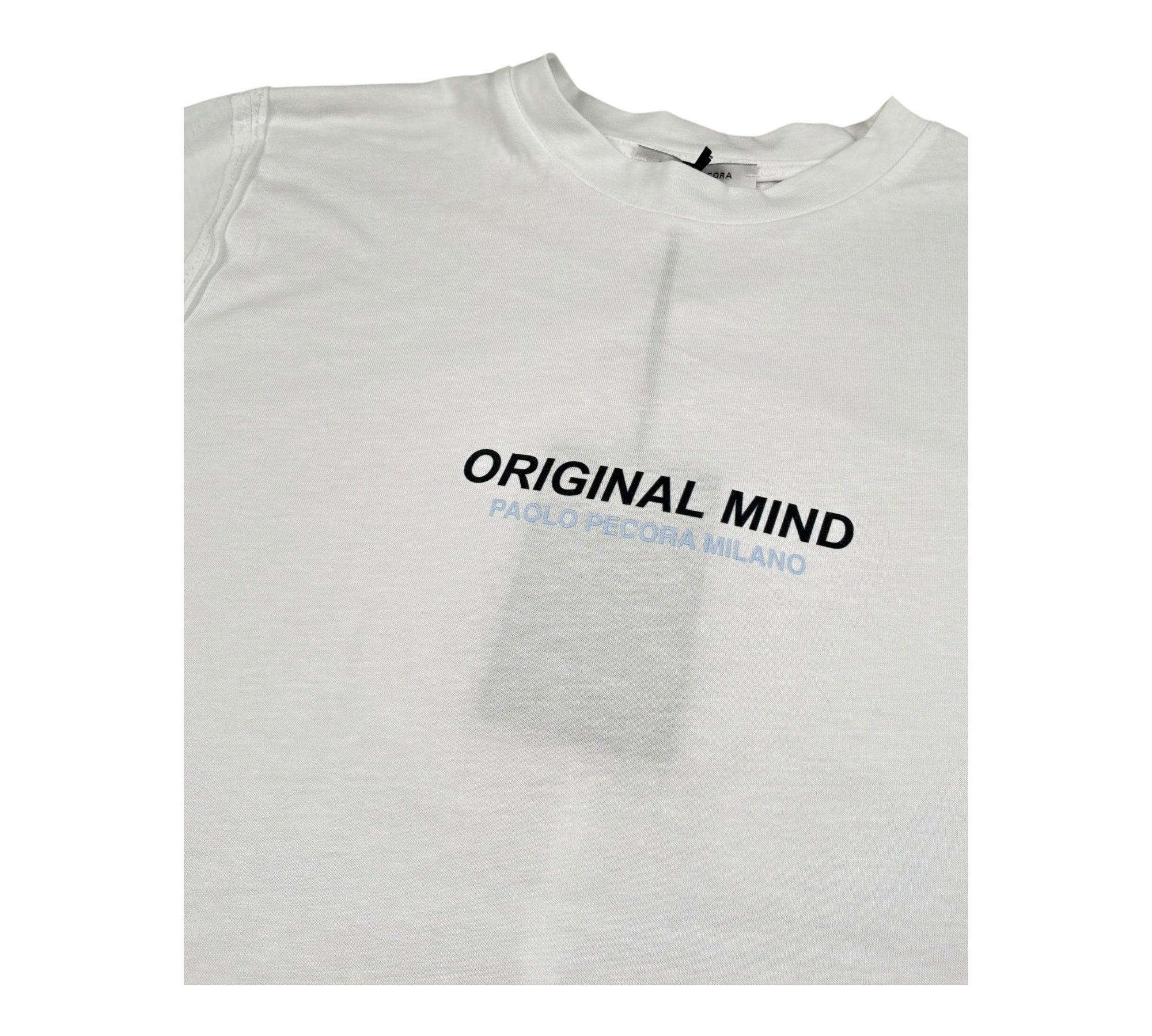 Paolo Pecora T-Shirt Girocollo Tinta Unita con Stampa per Bambino PP4362 BIANCO PAOLO PECORA 