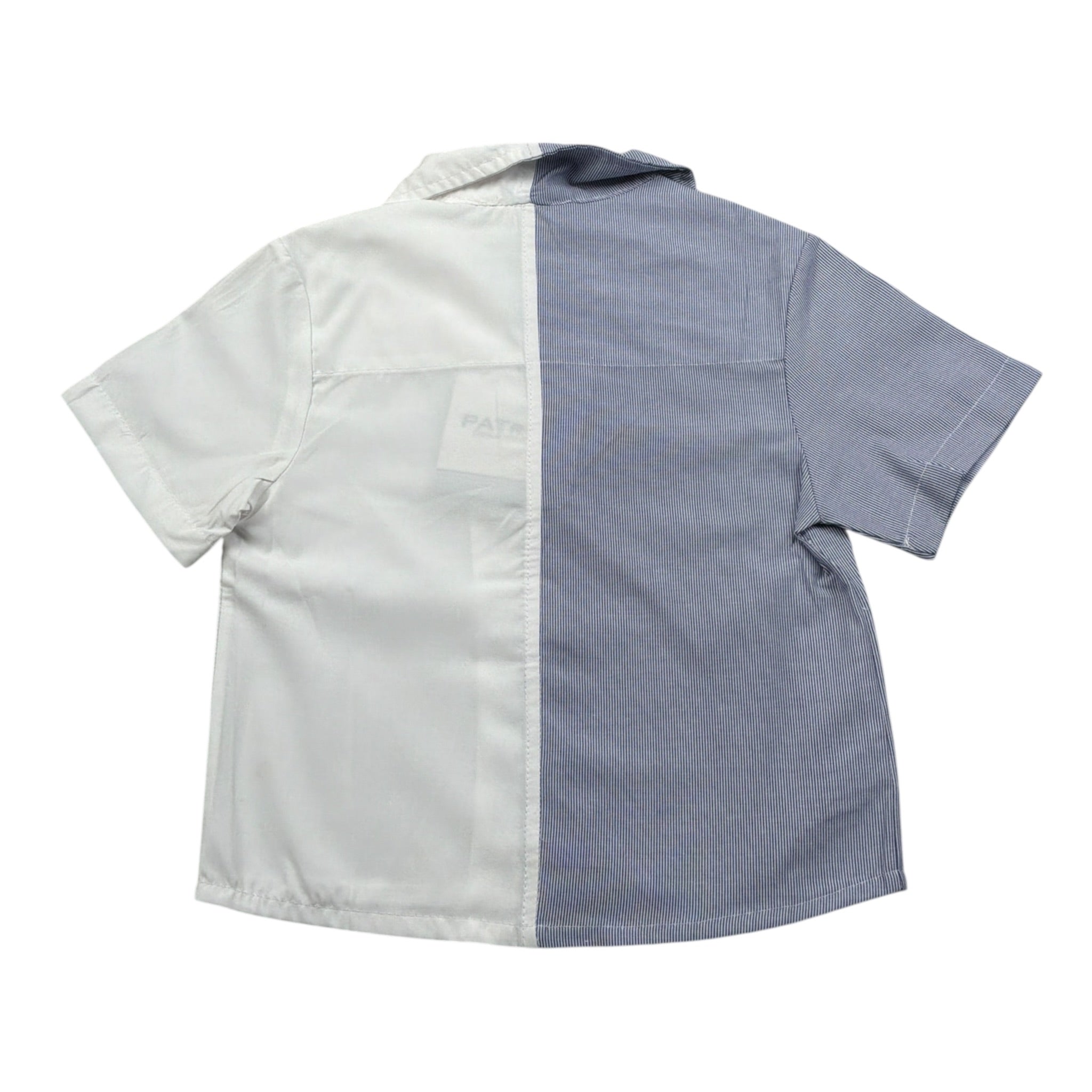 Patriot Camicia Mezza Manica Fantasia A Righe Bianco per Neonato 00814 BIANCO PATRIOT 