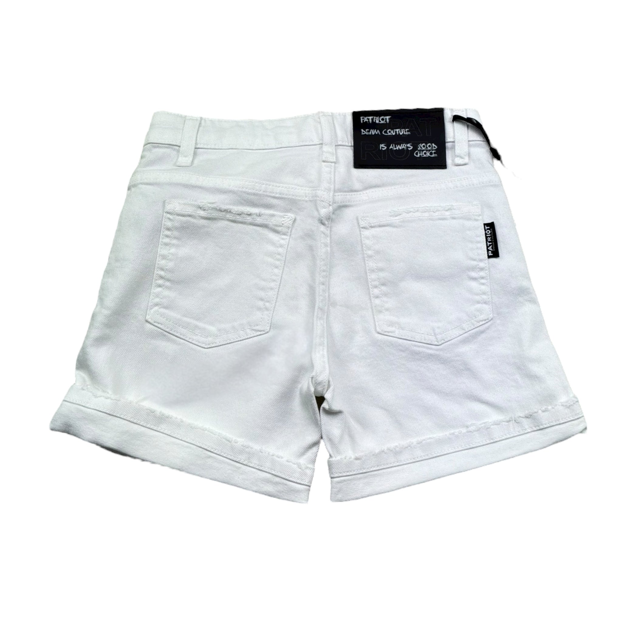 Patriot Bermuda Tinta Unita con Girovita Regolabile per Bambino PJ5S2SPCK06 BIANCO PATRIOT 