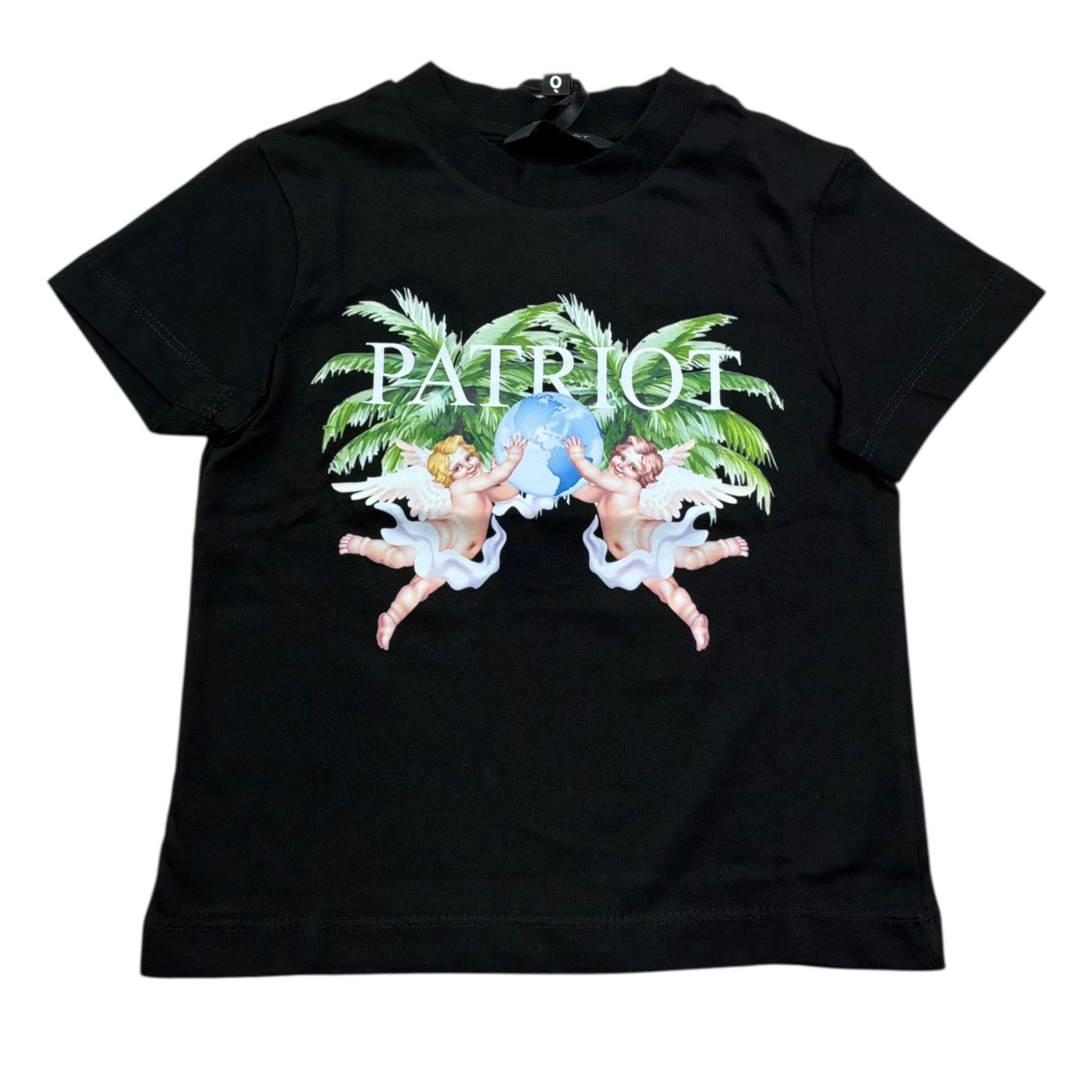 Patriot T-Shirt Girocollo Tinta Unita con Stampa In Contrasto per Neonato PTS003 NERO PATRIOT 