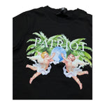 Patriot T-Shirt Girocollo Tinta Unita con Stampa In Contrasto per Neonato PTS003 NERO PATRIOT 