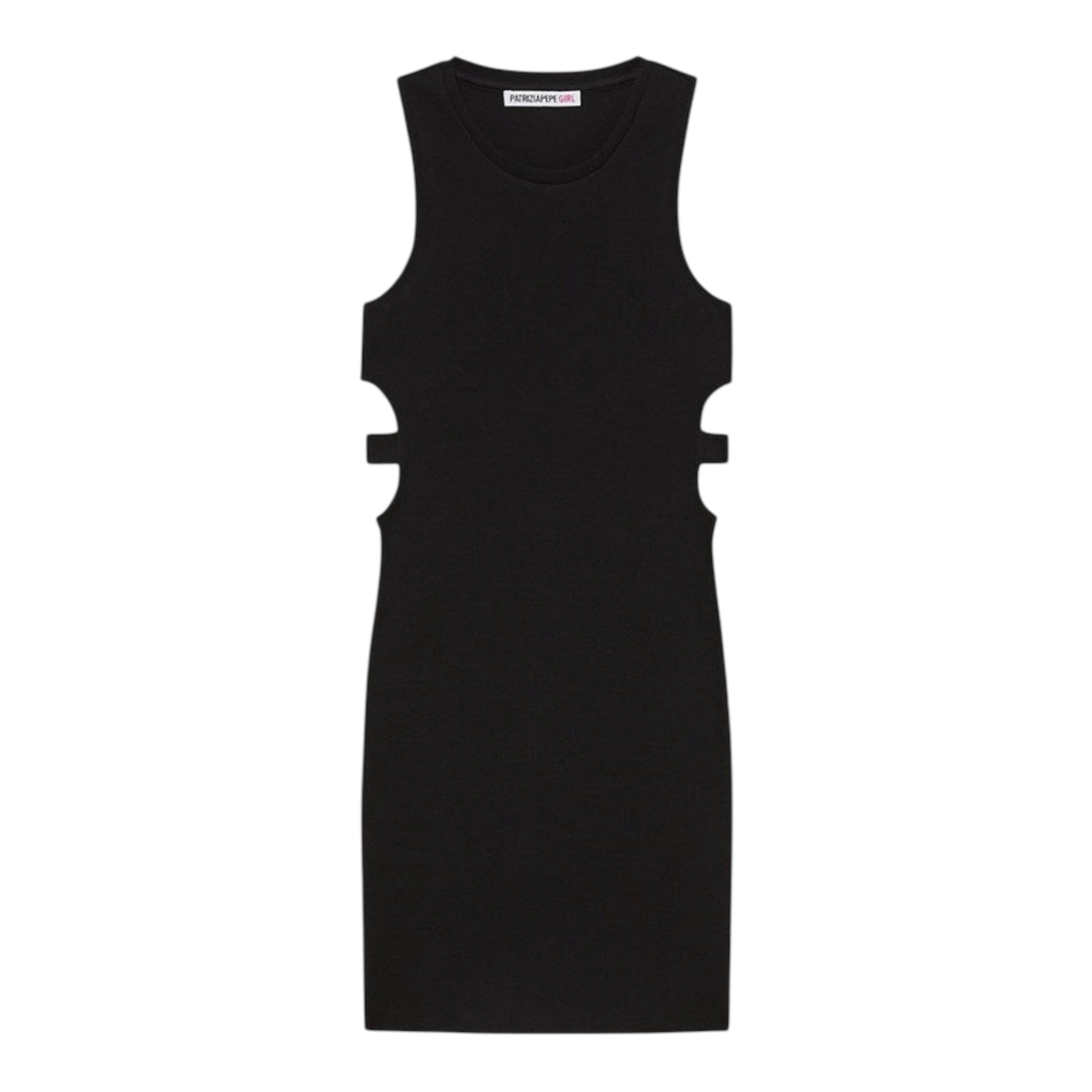 Patrizia Pepe Abito Giromanica tinta unita Nero per Bambina 7A0544X NERO PATRIZIA PEPE 
