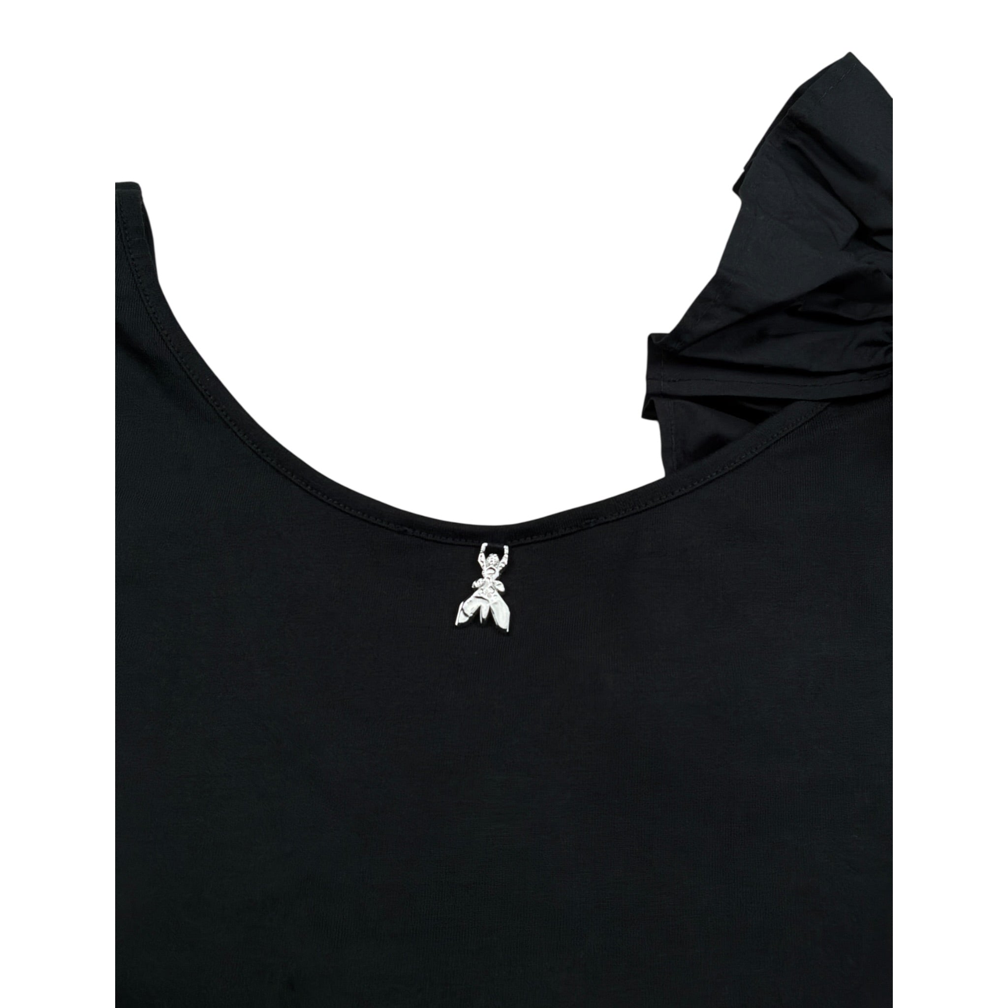 Patrizia Pepe Top Giromanica tinta unita Nero per Bambina 7C0245 NERO PATRIZIA PEPE 