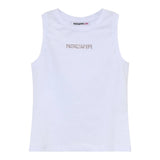 Patrizia Pepe Canotta Tinta Unita con Brillantini per Bambina 7M0813 BIANCO PATRIZIA PEPE 