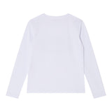 Patrizia Pepe Shirt Girocollo Tinta Unita con Brillantini per Bambina 7M0828 BIANCO PATRIZIA PEPE 