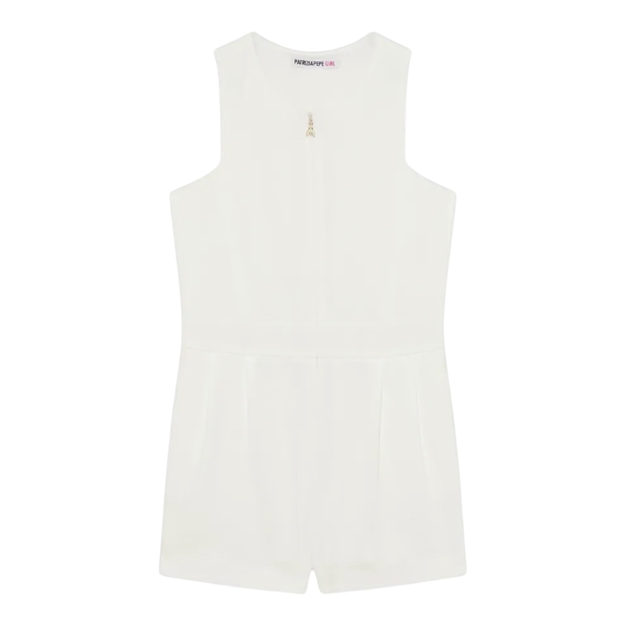 Patrizia Pepe Tutina Intera Tinta Unita per Bambina 7T0018 BIANCO PATRIZIA PEPE 