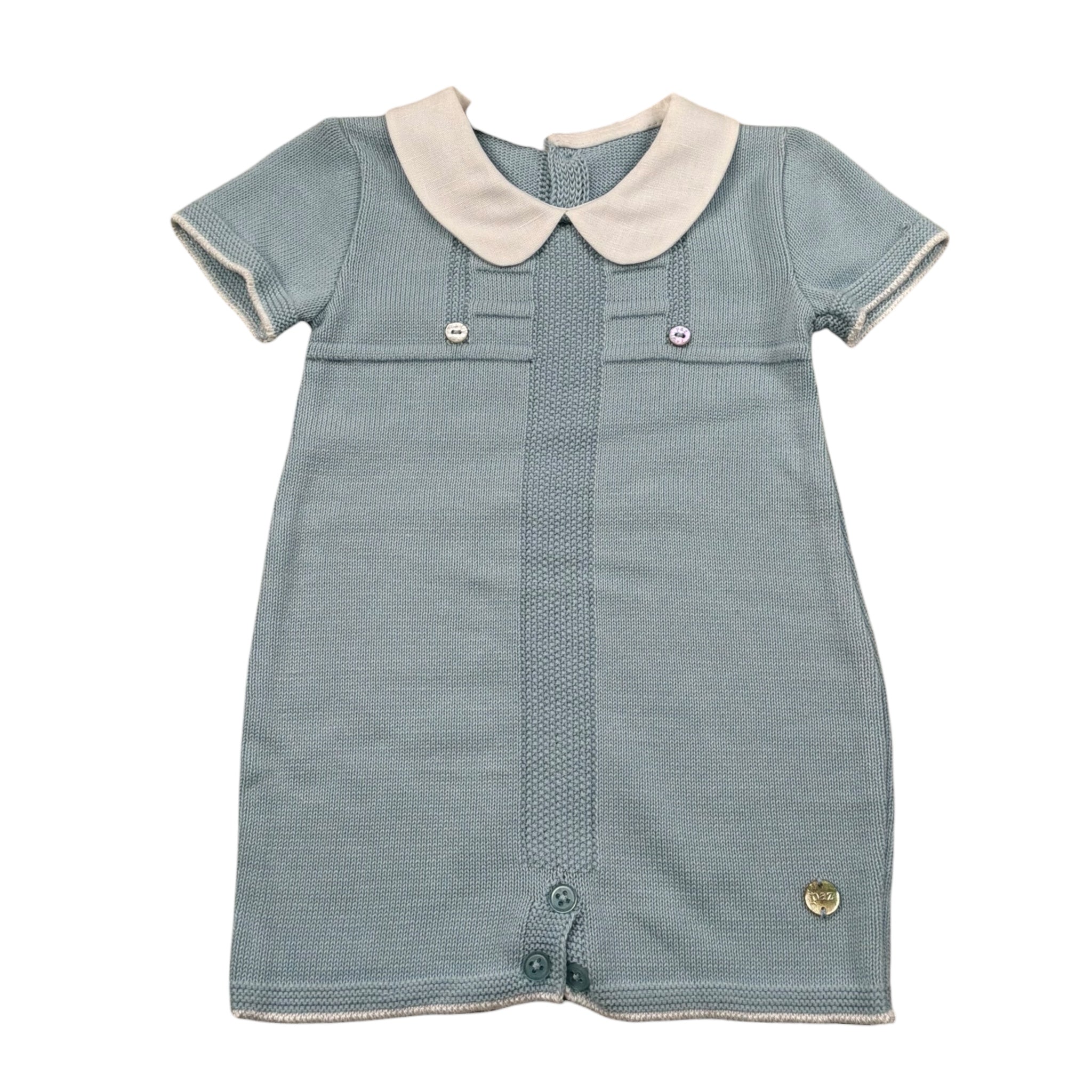 Paz Rodriguez Pagliaccetto Mezza Manica Tinta Unita per Neonato 005121701 AZZURRO PAZ RODRIGUEZ 