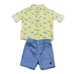 Paz Rodriguez Completo 2 Pezzi Camicia-Bermuda per Neonato 006150731 GIALLO PAZ RODRIGUEZ 